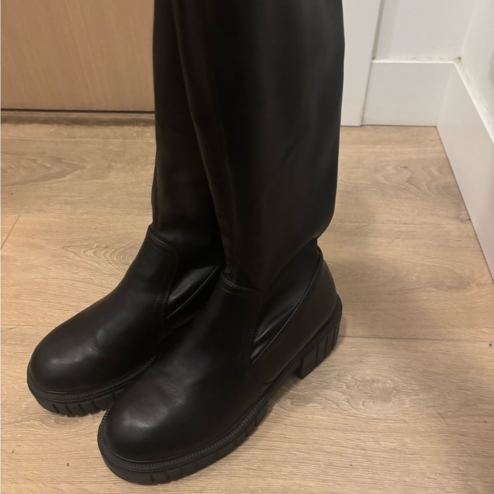 Black Knee-High Boots